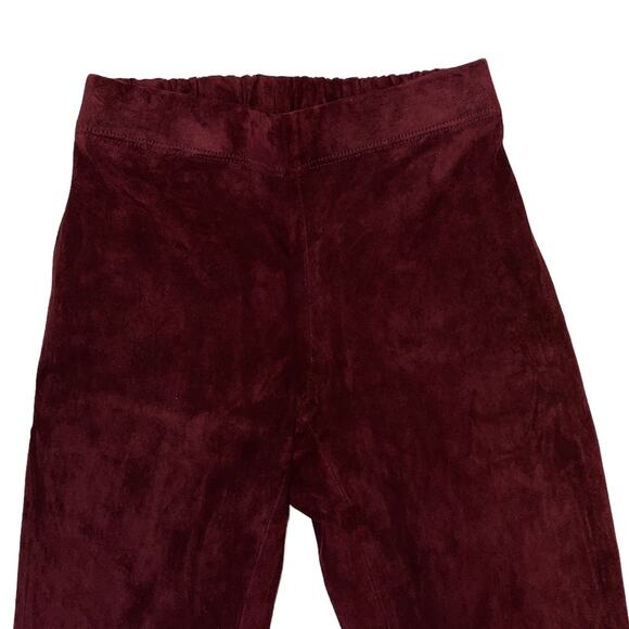 Joseph High Waist Straight Leg Maroon Suede Trouser Pants Size 40 - Picture 4 of 15